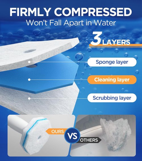 Clorox Toilet Wand Refills - 64 Count High-Density Disposable Cleaners with 5X Cleaning Power | Fresh Fragrance