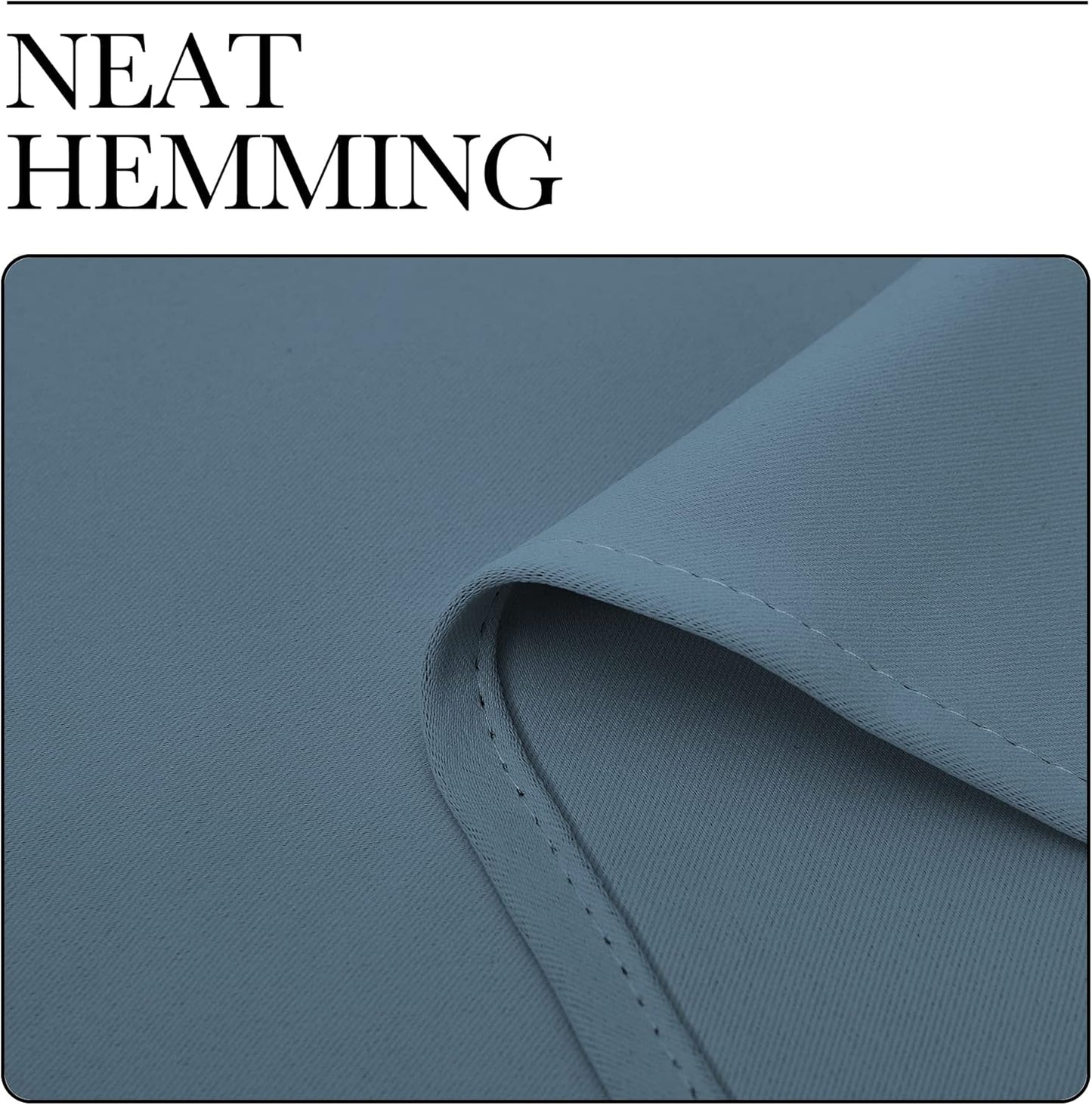 NICETOWN Smoky Blue Blackout Curtains - Thermal Insulated Drapes for Bedroom | 78" Length, 2 Panels, 42" Wide