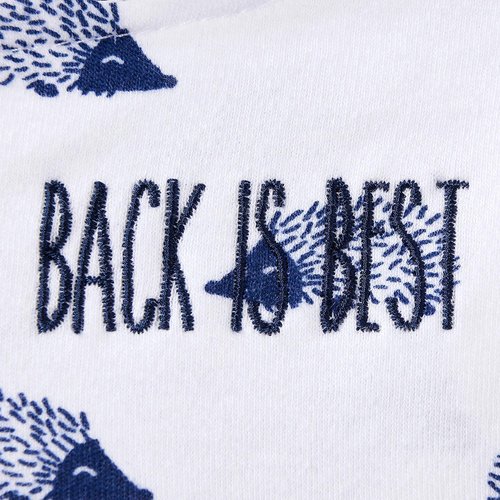 HALO Sleepsack Swaddle - 100% Cotton 3-Way Adjustable Wearable Blanket, Navy Hedgehog, Small (3-6 Months)