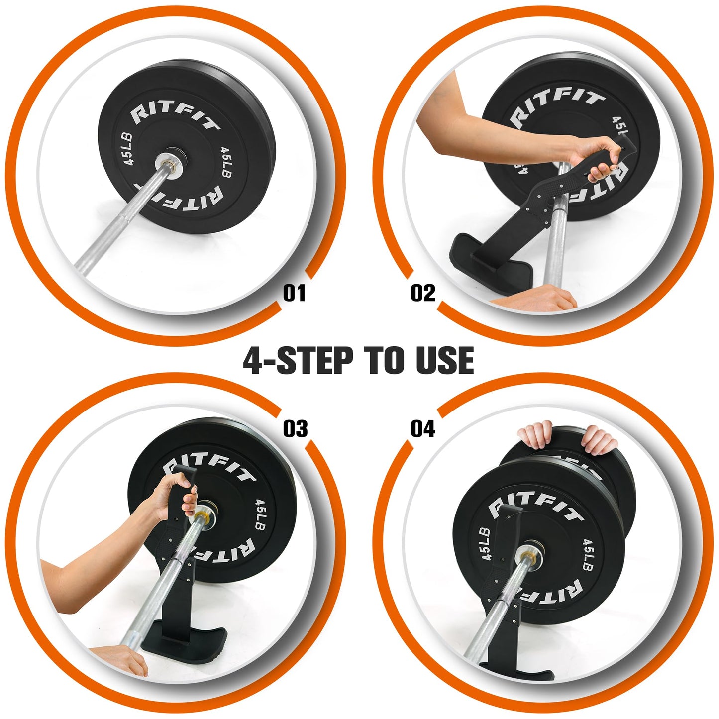 RitFit Deadlift Jack/Barbell Jack Unload 660LB Barbell Stand with Non-Slip Handle and Base, Perfect for Deadlift and Powerlifting