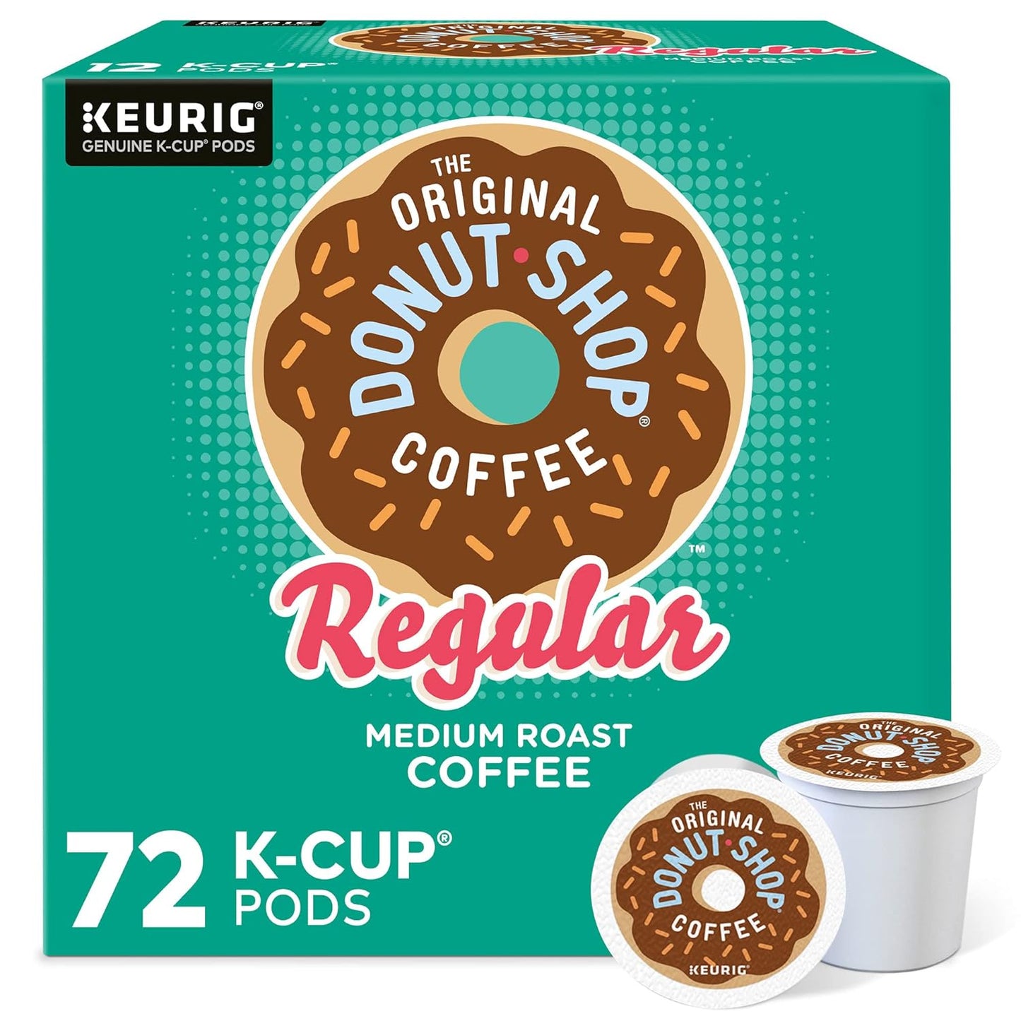 Original Donut Shop K-Cup Pods - Medium Roast Coffee, 72 Count | Single-Serve Convenience