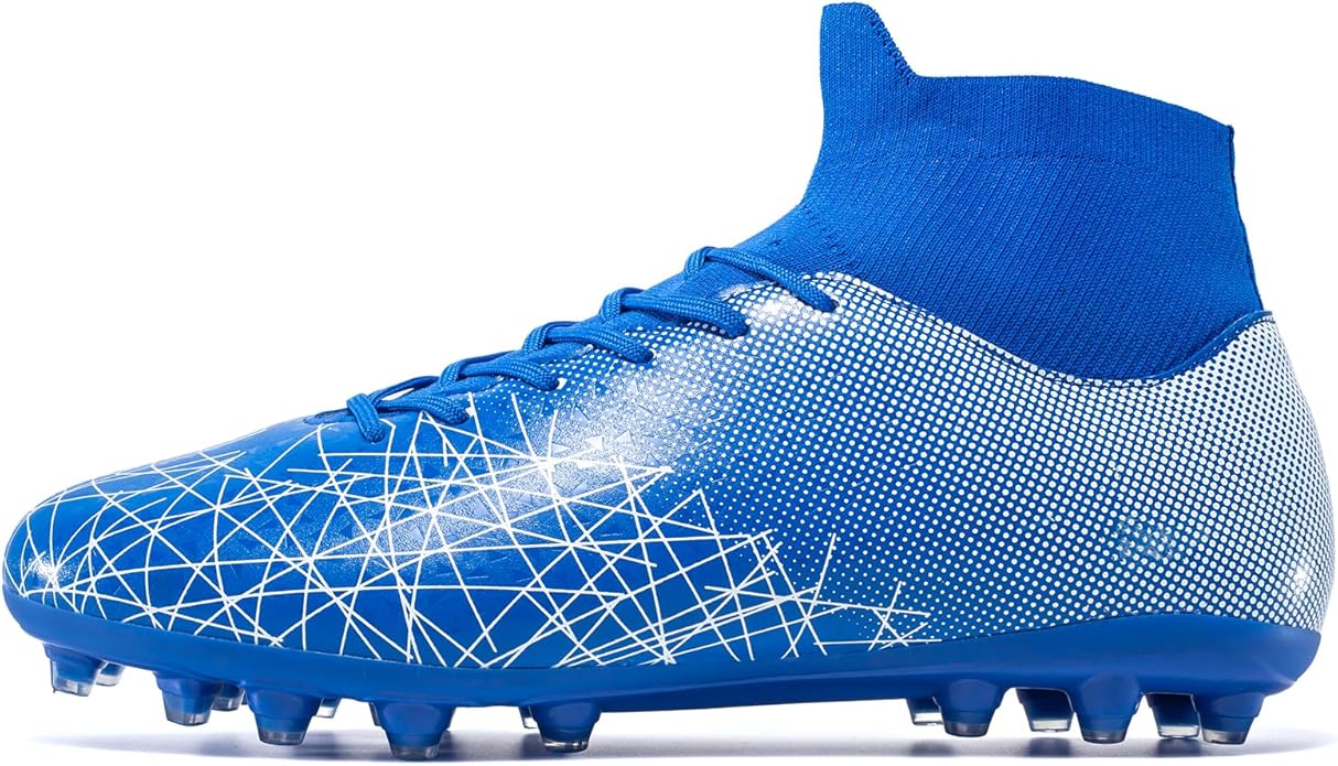 Kids Soccer Cleats High Top Training Youth Football Cleats, Boys Girls Athletic Outdoor