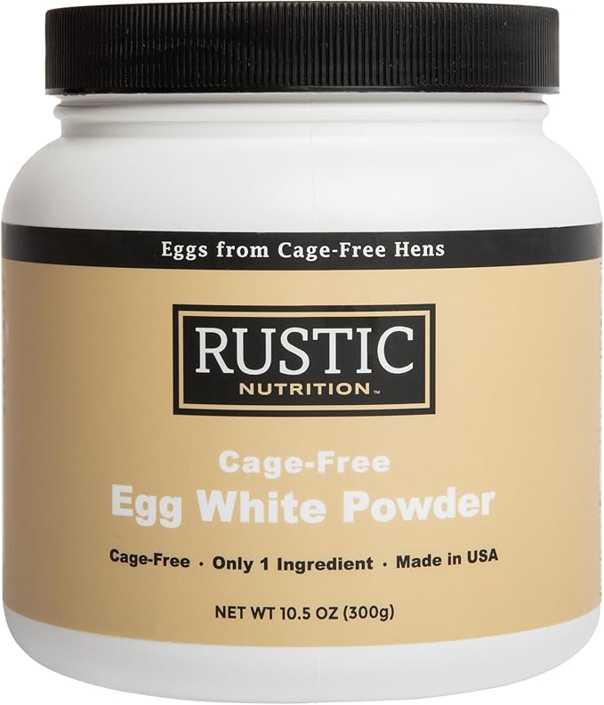 Cage-Free Egg White Protein Powder, USA-Sourced, 21g Protein, 0g Fat, 0g Sugar, 0g Cholesterol (Unflavored, 10.5 Oz)