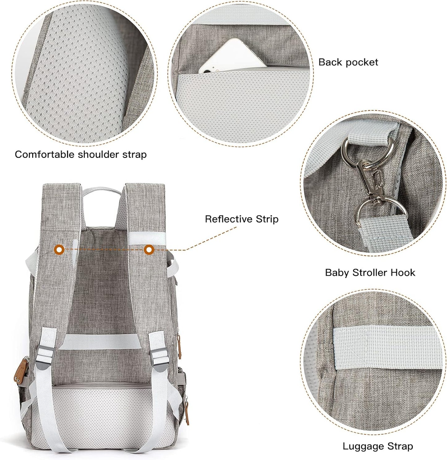 Backpack Backpack 13 Inch MOMIGO Breast Pump - Cooler and Moistureproof Bag Double Layer for Mother Outdoor Working
