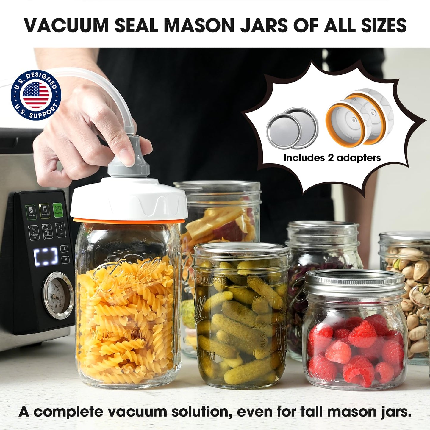 Vesta Precision 12” Chamber Vacuum Sealer, Smart Auto Vacuum Time, Easy-to-Clean System, Commercial-Grade Pump, Deep Chamber for Liquids, Meats, Mason Jars & Sous Vide, V553