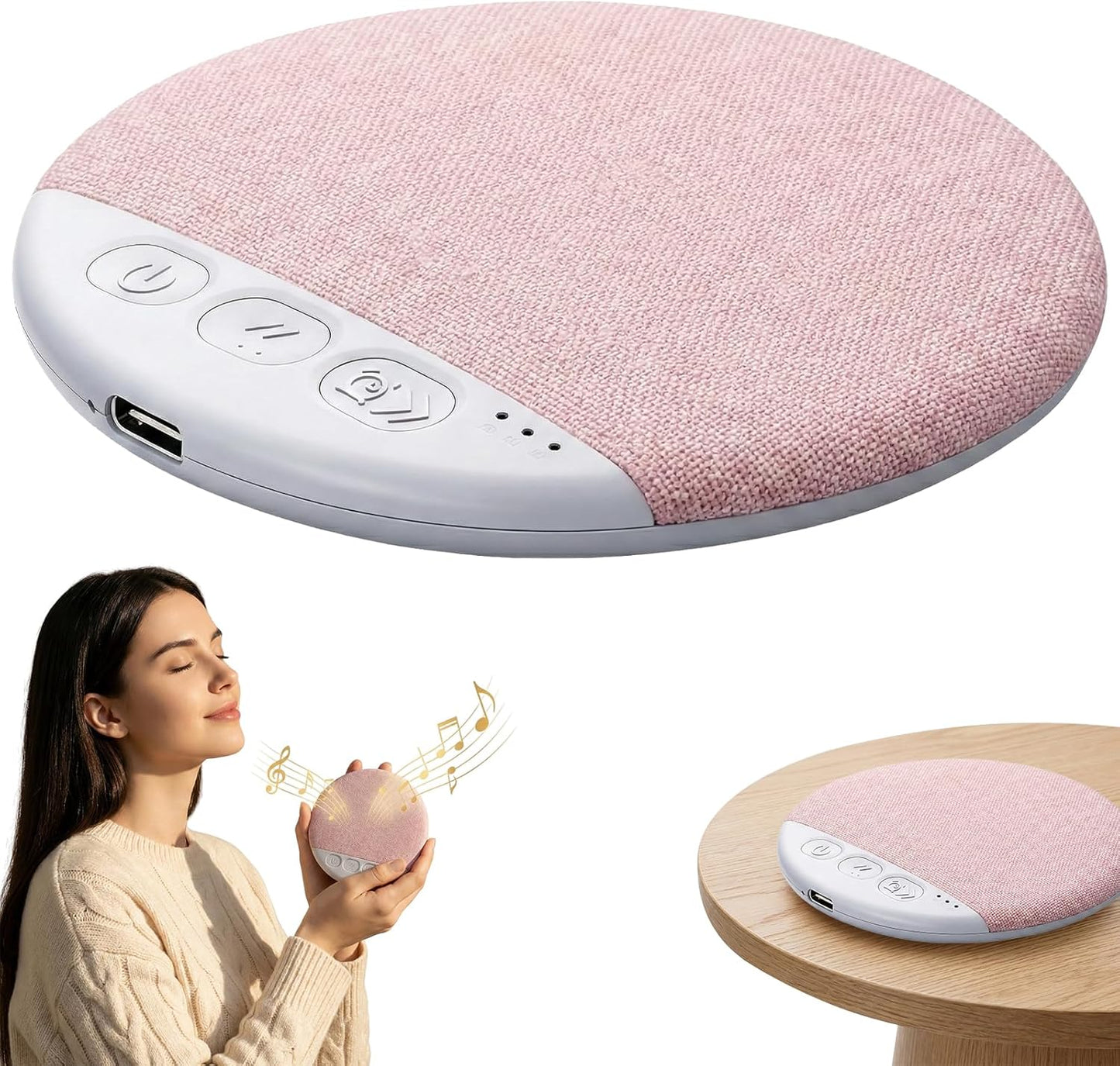 Viuvoiul 2026 Sleep Pillow Speaker, New Bluetooth Pillow Speaker,Portable Bluetooth Under Pillow Speaker with White