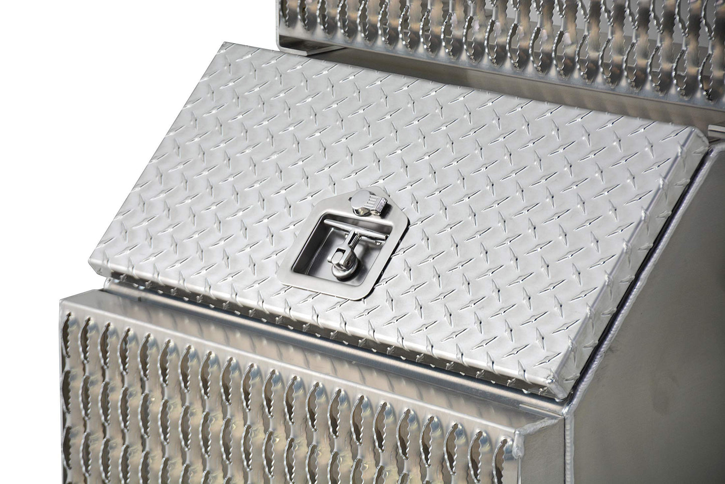 TBOZZ Heavy Duty Aluminum 24inch Semi Truck Side Storage Saddle Step Box / 24" L x 25" W x 28" H