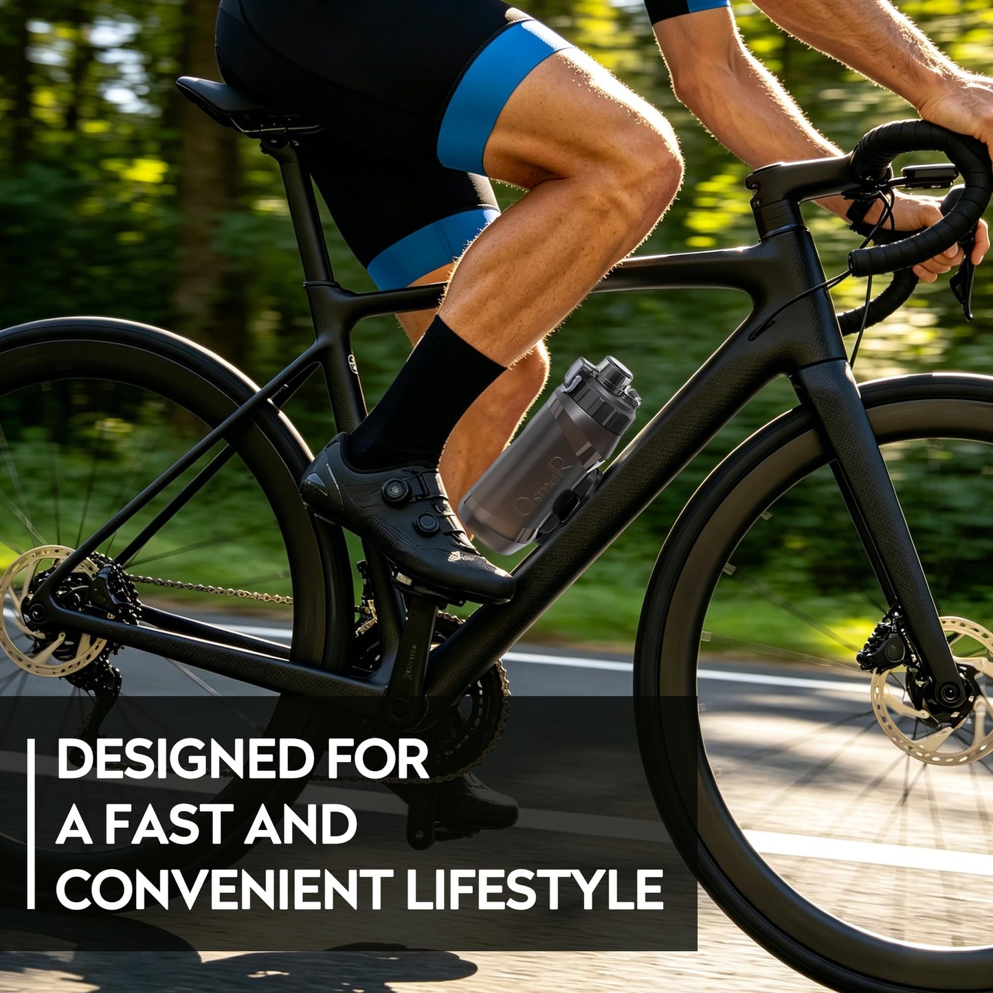 Magnetic Cycling Water Bottle with Bike Mount – 600ml / 20oz, Quick Snap-Release, Cage-Free, One-Handed Access – M5 Screws Included – Fits MTB, Road & Gravel Bikes