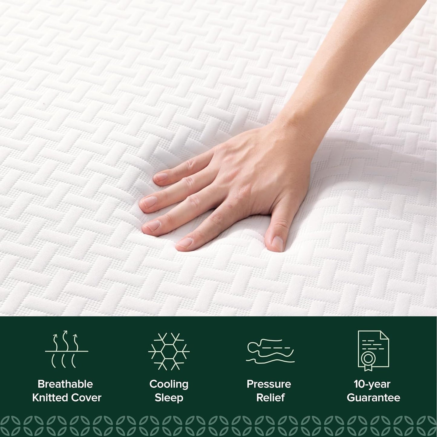 Zinus 5 Inch Twin Memory Foam Mattress - Cooling Essential Design, Medium Feel, Fiberglass Free, Safe Materials