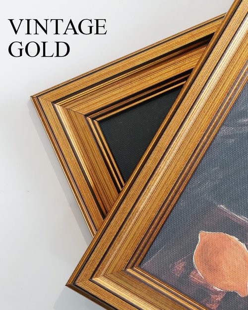 ARPEOTCY Gold Framed Canvas Wall Art - Retro Coffee Cup Prints for Kitchen & Living Room | 8x10 Inch