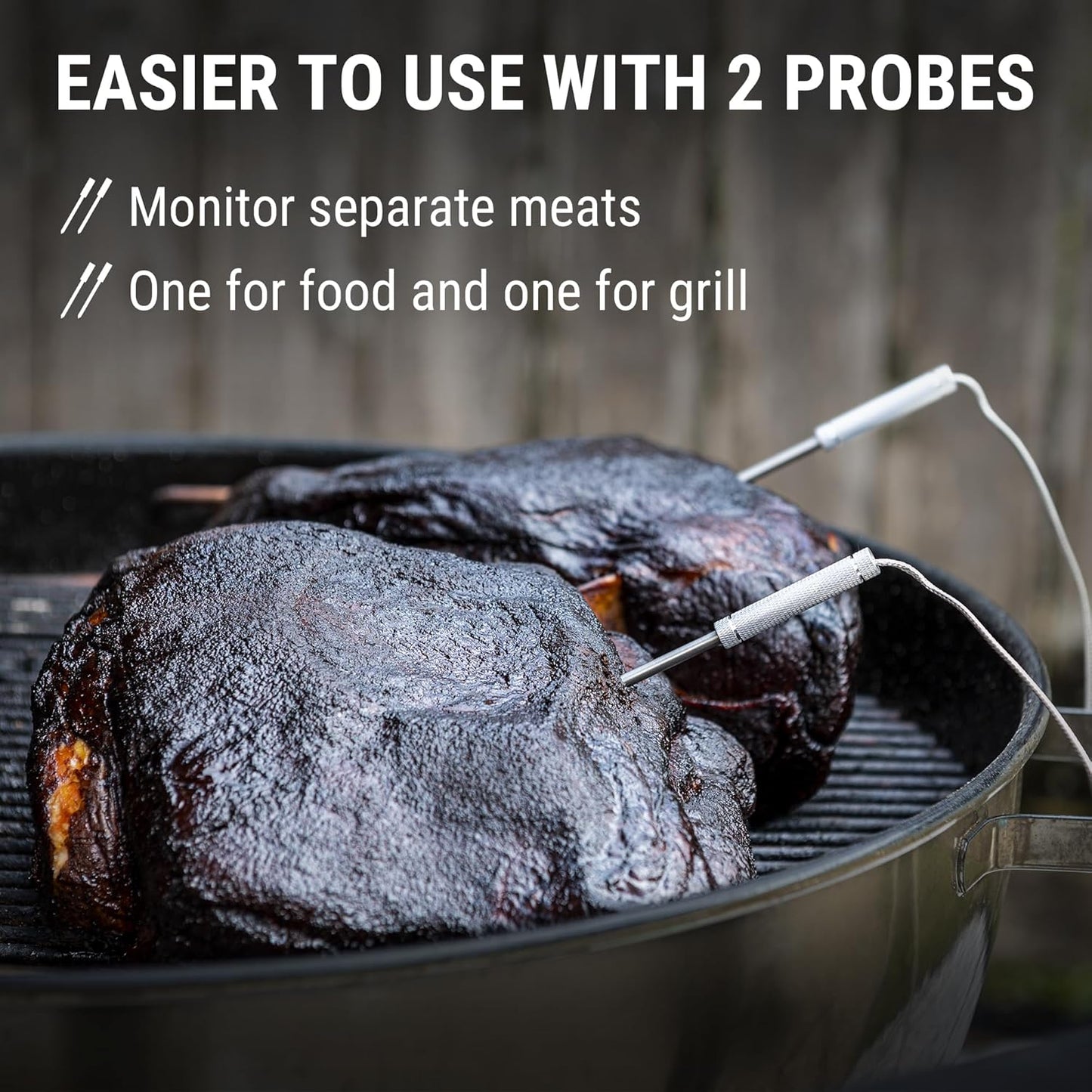 ThermoPro Wireless Meat Thermometer - 650 ft Range, Bluetooth Probes for Grilling & Smoking, Rechargeable BBQ Accessory