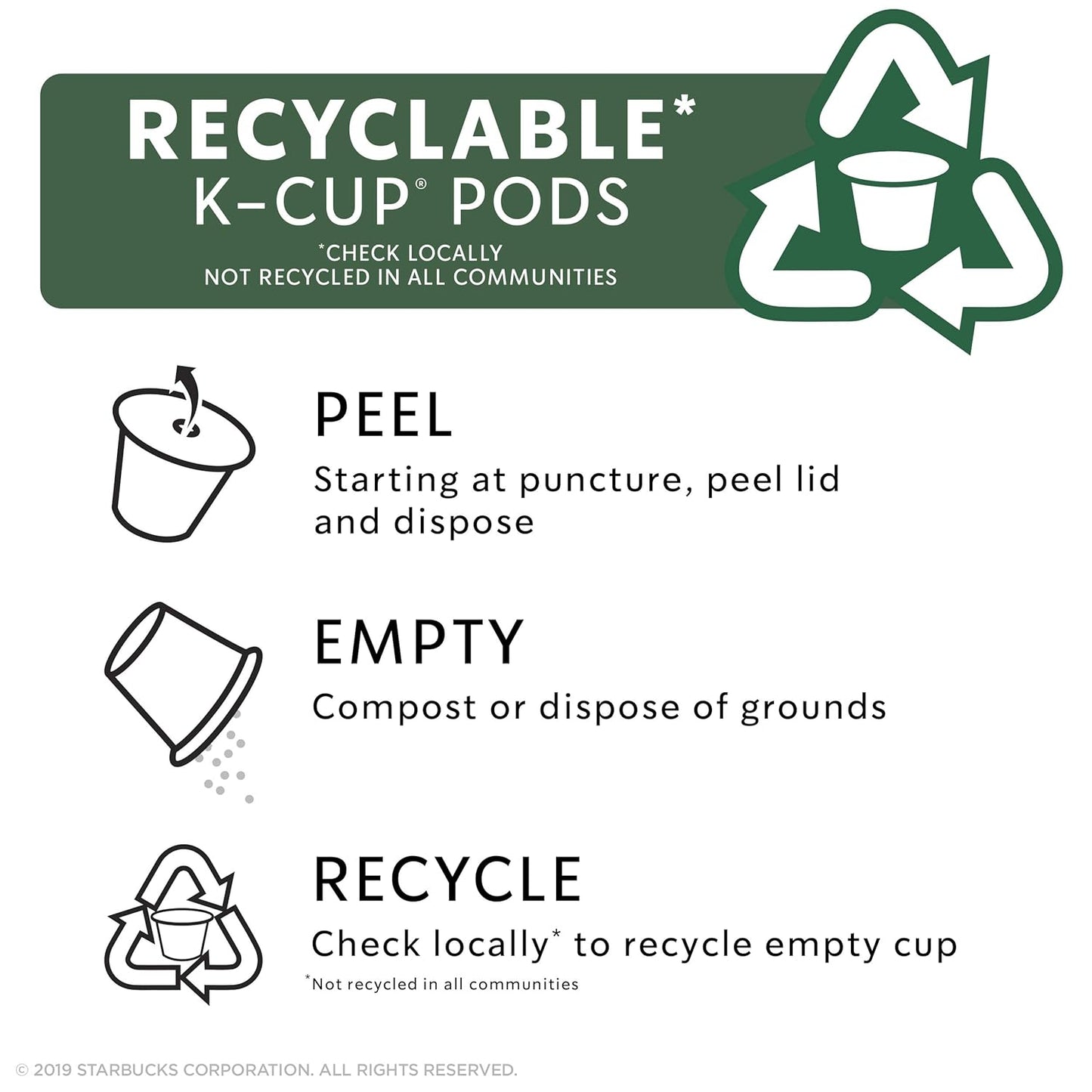 Starbucks Dark Roast K-Cup Coffee Pods - 2X Caffeine for Keurig Brewers | 60 Pods Total
