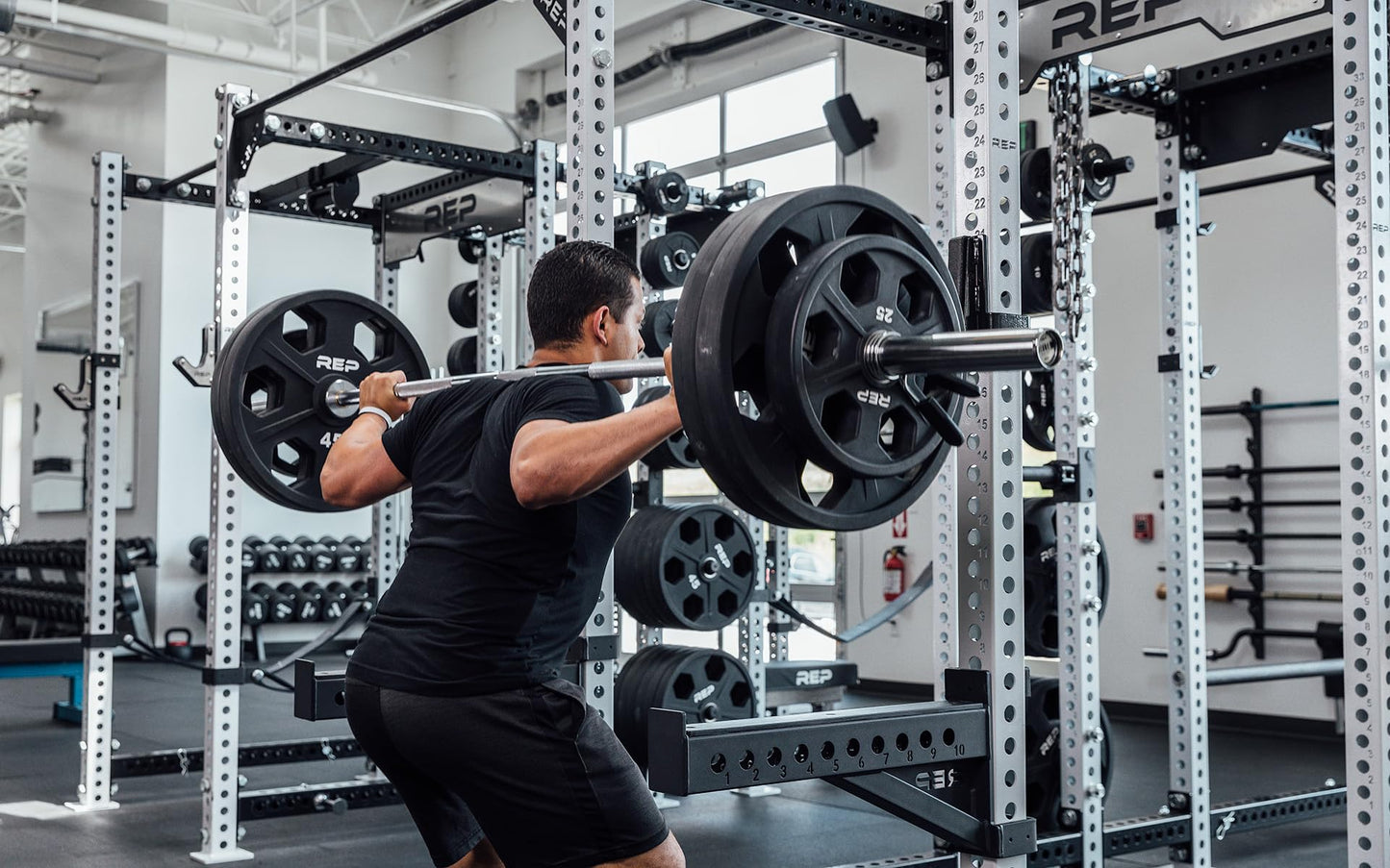 Rep Fitness Delta Basic Bar - versatile barbell perfect for powerlifting, functional fitness, and more - IPF and weightlifting knurl marks, compatible with all standard 2" diameter plates