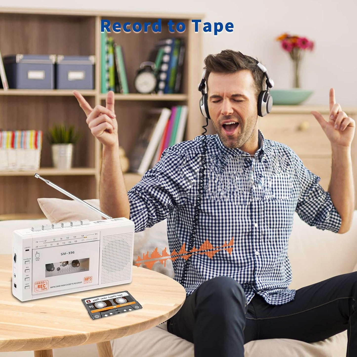 Cassette Cassette 4 SEMIER Small Player Recorder, to Digital Converter via USB or Micro SD Card, Powered by AC or AA