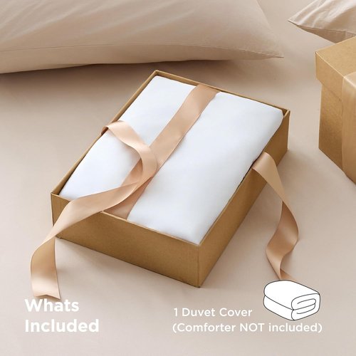 Bedsure Duvet Cover - Queen Size Soft Double Brushed All-Season Bedding, White, Zipper Closure (90"x90")
