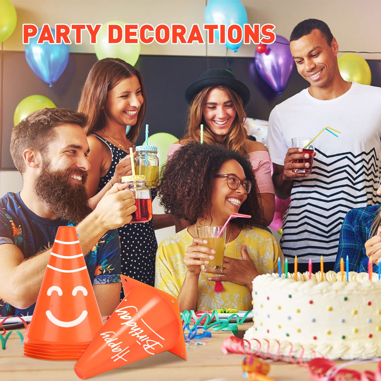 Reginary 40 Pieces 7 Inch Small Cones for Sports Football Bike Obstacle Training Cones Plastic Traffic Roadblock for Sports Skating Indoor Outdoor Activity Construction Party(Orange)