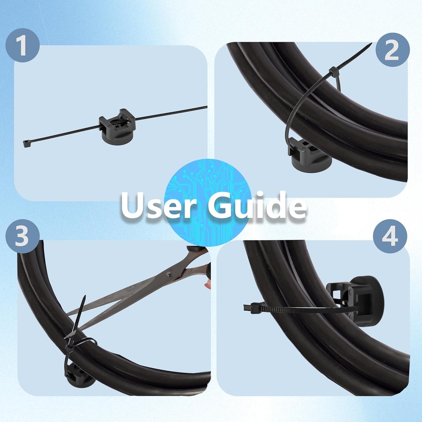 VELATYVIO 6 100 Magnetic zip tie mount Pcs Magnet bases and Pcs Zip ties Multipurpose cable holder magnetic wire holder