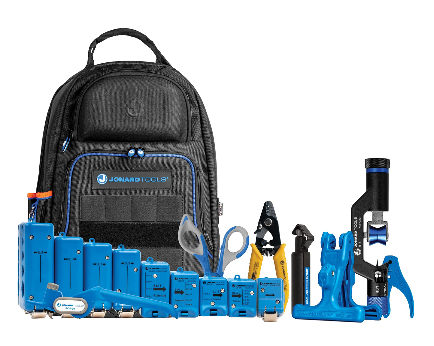 Jonard Tools TK-107B Backpack Fiber Optic Mid Span Slit & Ring Tool Kit (1.2 mm-18.2 mm)+