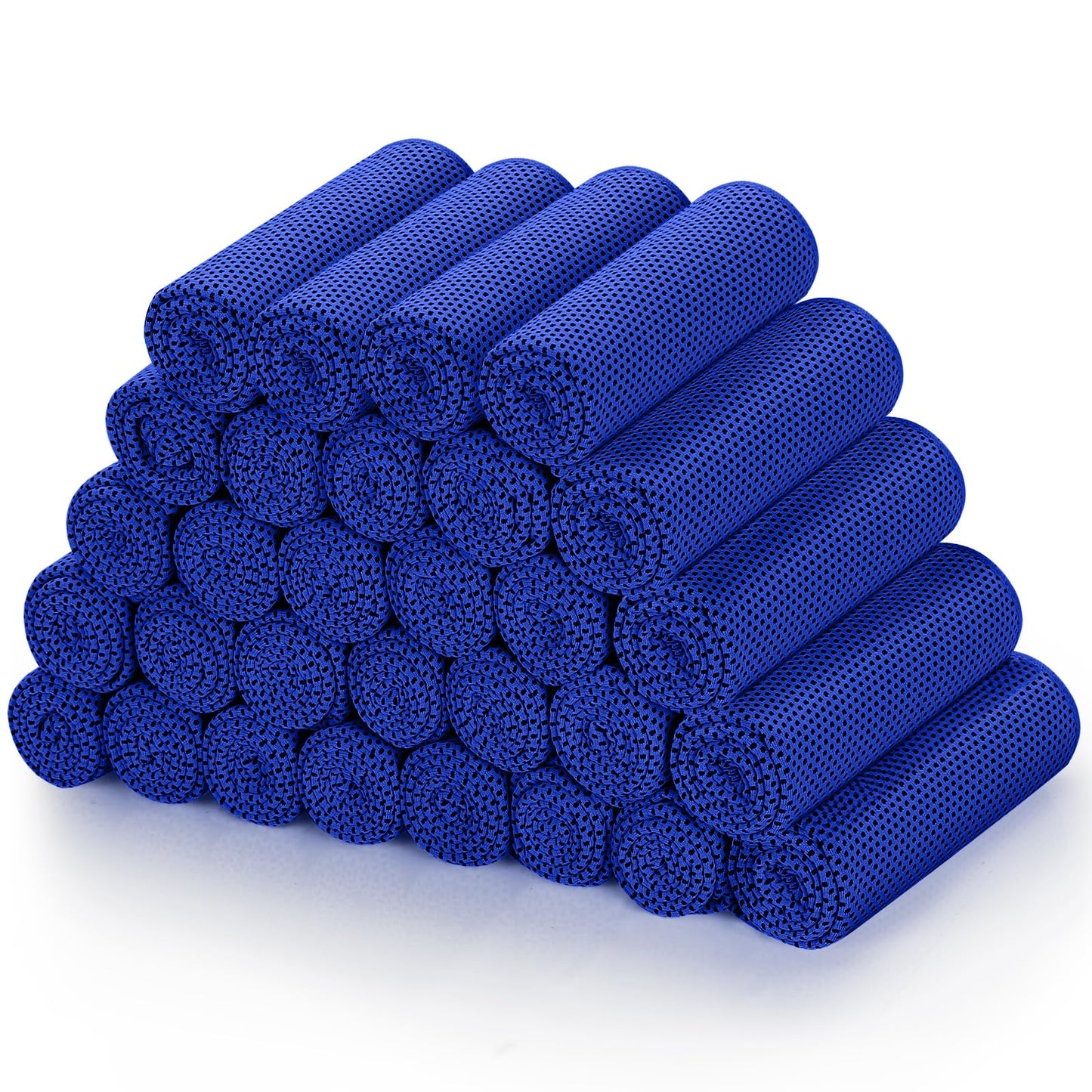 Biange Cooling Towels (40"x 12", Pack of 30) for Neck and Face, Cold Towel for Hot Weather, Sports, Workout, Fitness, Gym, Yoga, Golf, Pilates, Travel, Camping & More
