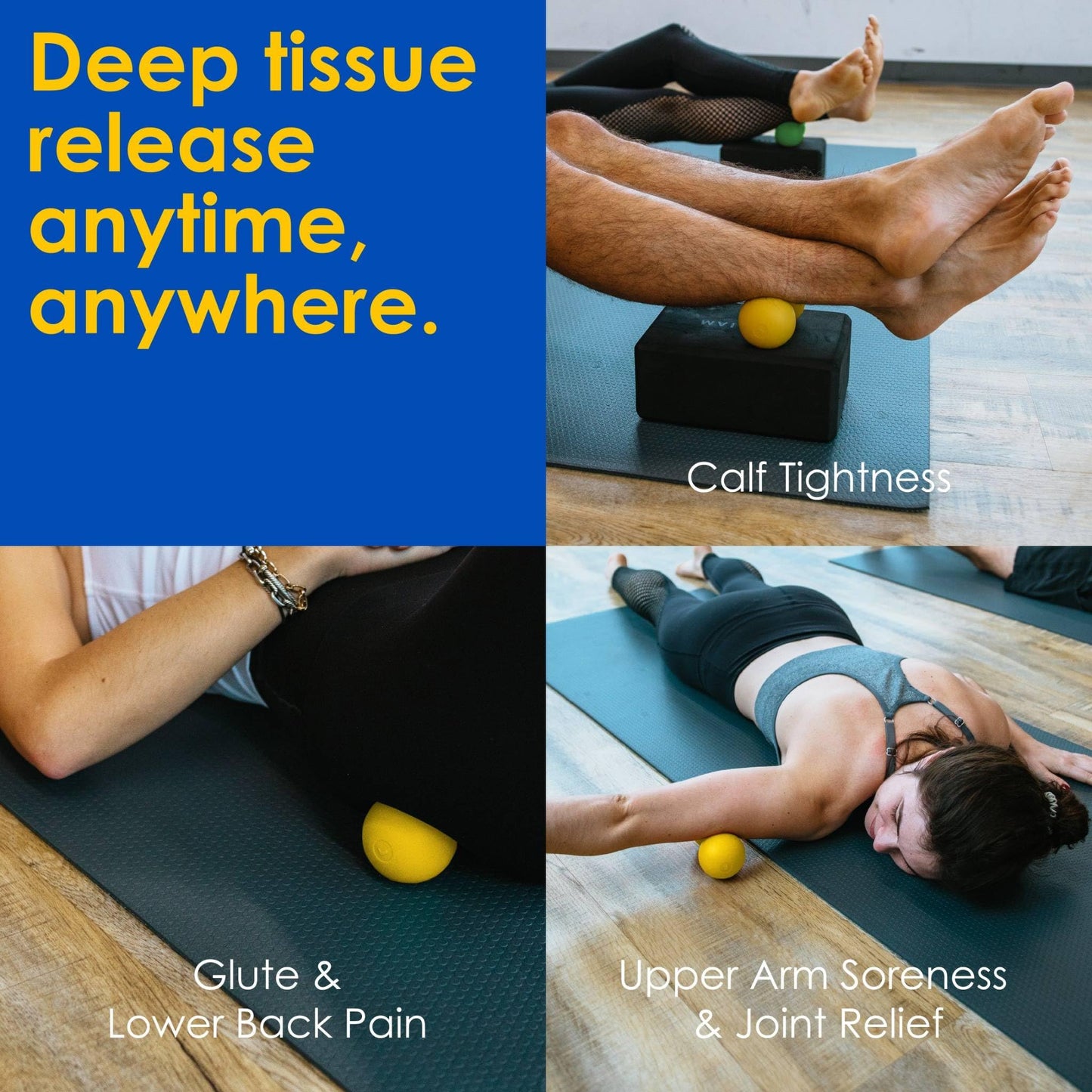 Rodo 2-in-1 Soft Peanut & Lacrosse Ball Roller | Deep Tissue Massage Tool for Fascia, Plantar Fasciitis, Hips & Back | Mobility & Recovery Roller | Compact, Travel-Friendly, Pilates & Therapy Ready