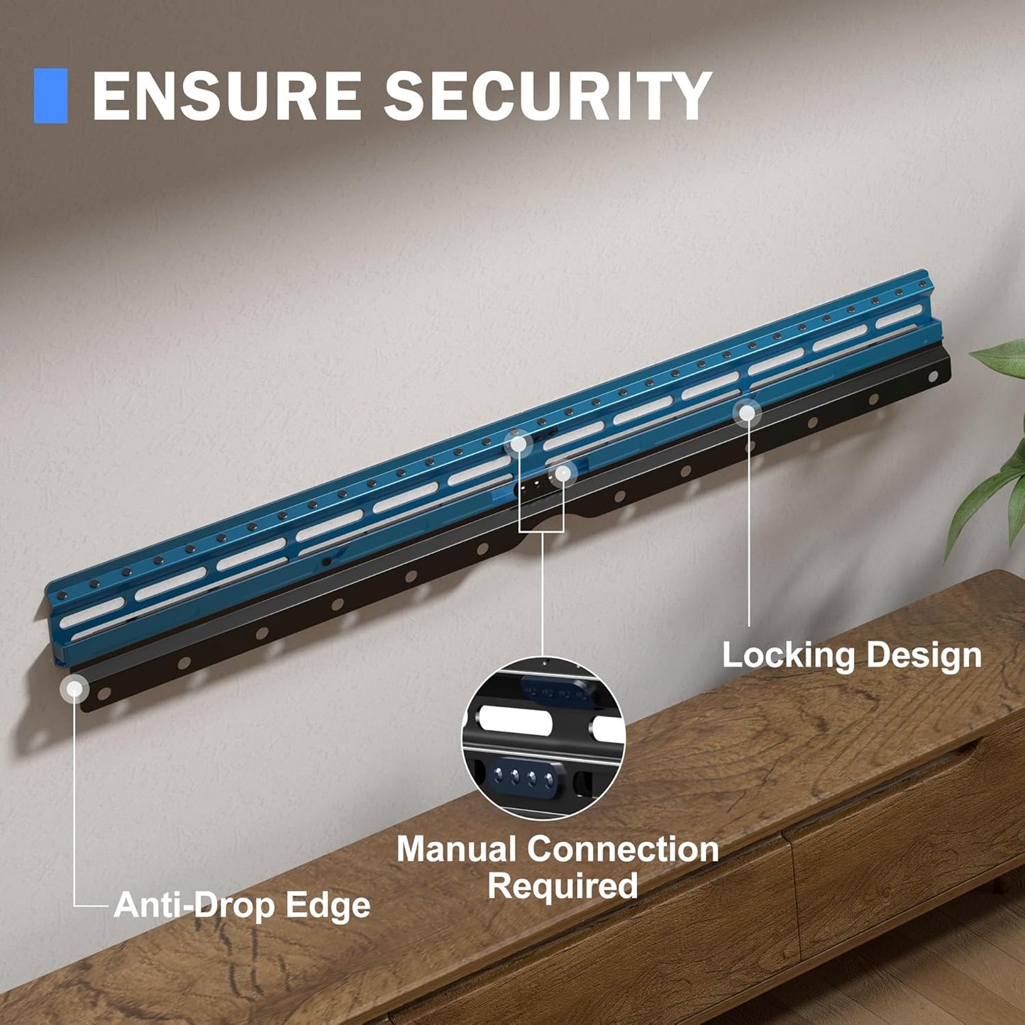 XINLEI 32-75 inch 100lbs, (MF81M) No Stud TV Wall Mount, Drywall Studless TV Hanger for Most Flat Screen TVs, Holds up