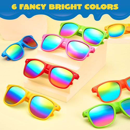 JOYIN 12 Pcs Kids Sunglasses Party Favors bulk, Neon Sunglasses with UV Protection for Children. Pool Party Favors, Goody Bags for kids Birthday