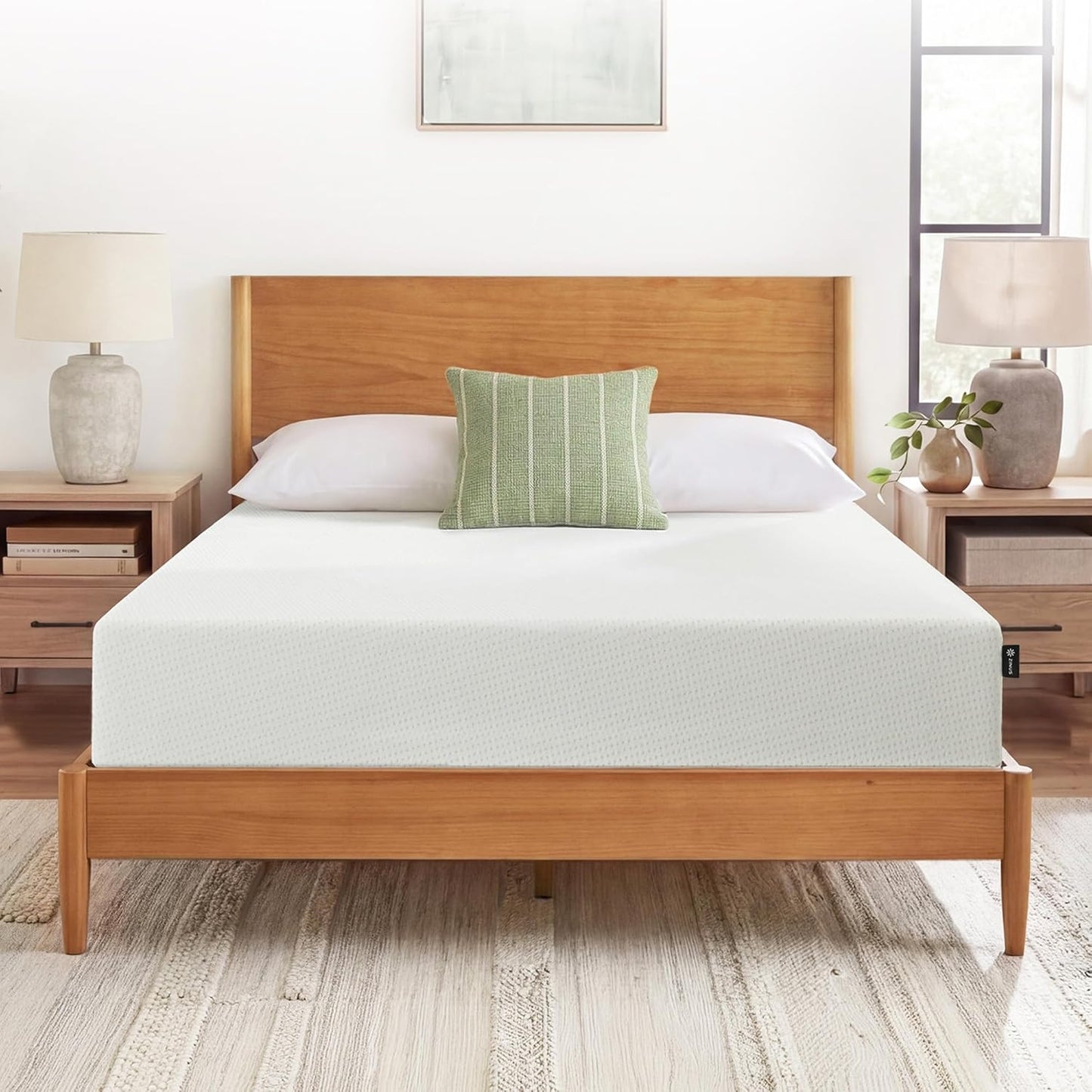 Zinus 8 Inch Twin Green Tea Memory Foam Mattress - Medium Firm Feel | Zoned Pressure Relief & Safe Materials