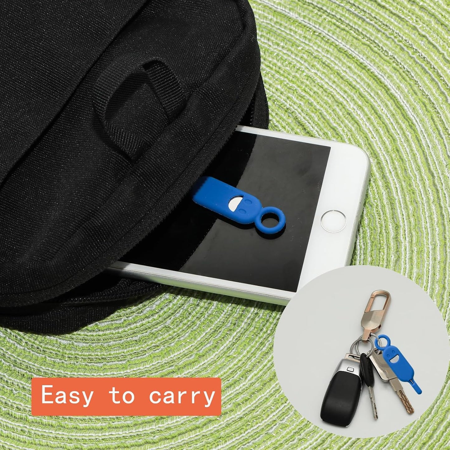 6 Set Lilaly Pcs SIM Card Removal Tool SIM Ejector Pin and Card Tool Cute Silicone SIM Card Needle Tool, Blue