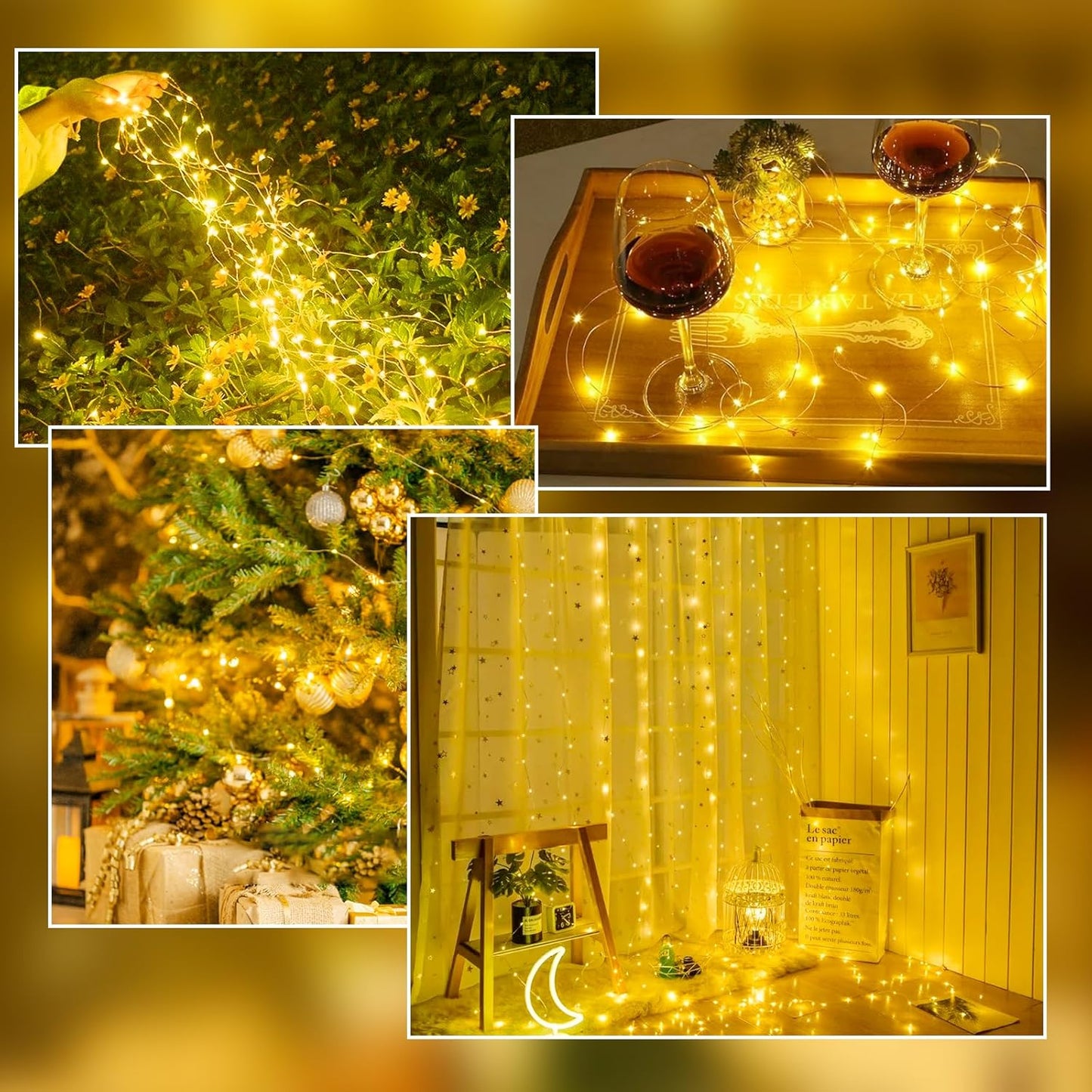 Skiennix 33FT Battery Operated Fairy Lights - 100 LED Waterproof String Lights with Remote & Timer | Warm White, 8 Modes for Indoor/Outdoor Decor