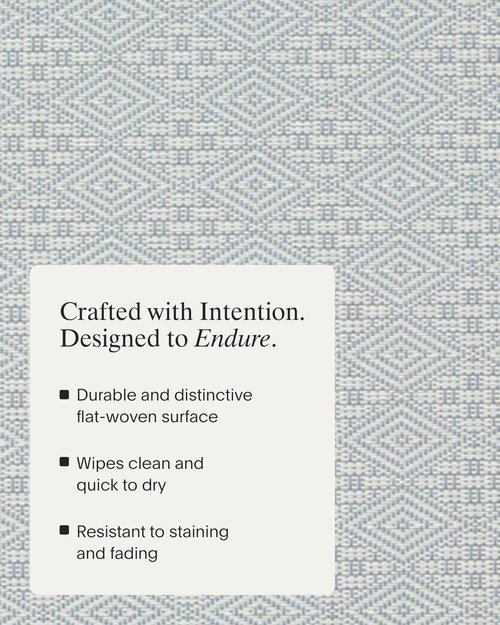 Martha by Martha Stewart | Chilewich Boxwood Placemats in Sea - Set of 4 - Easy Care Woven Tabletop Textiles - Indoor/Outdoor - 15" Round