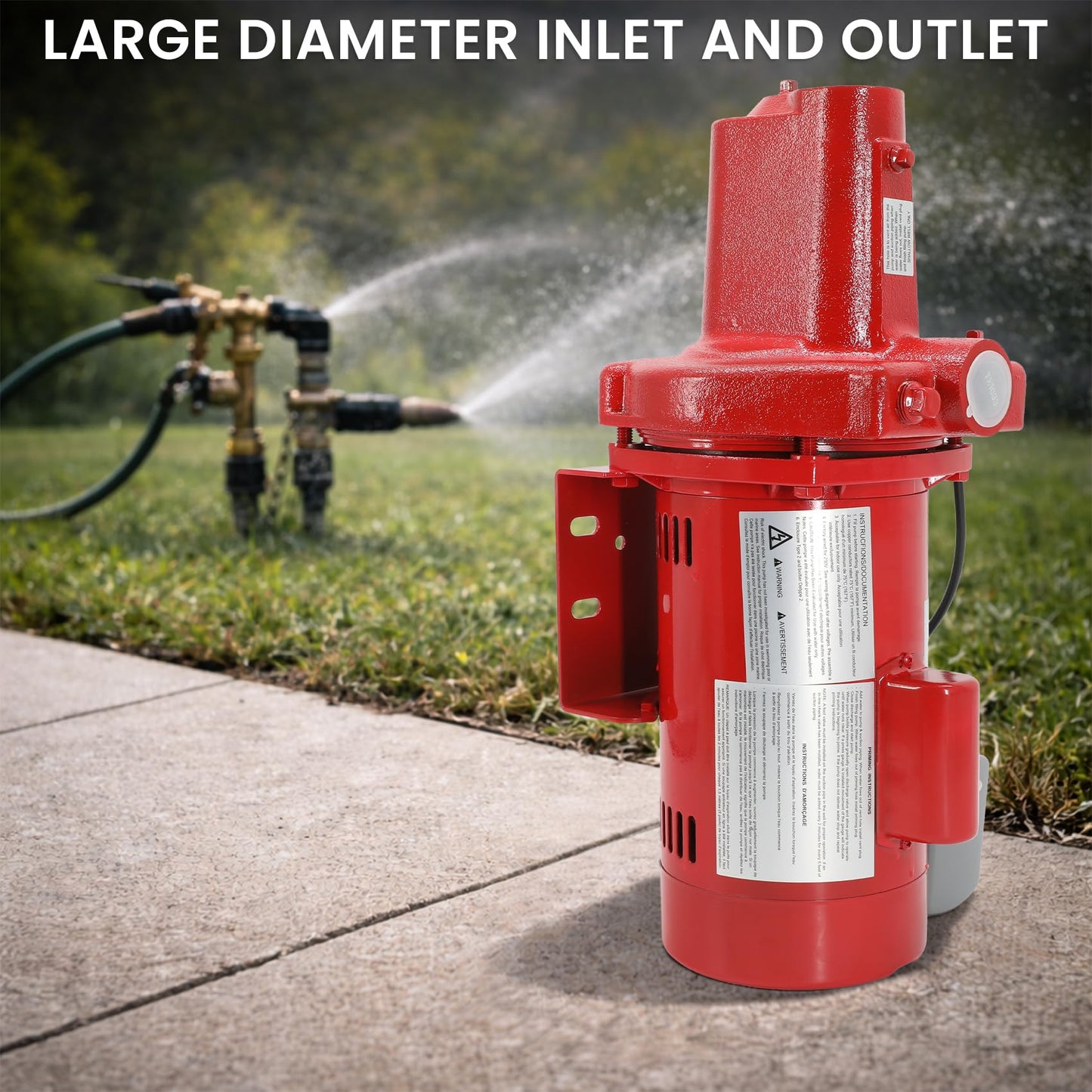 602208 Cast Iron Shallow Well Jet Pump, 1 HP 23 GPM 115/230V Dual Voltage, RJS-100-PREM Shallow Well Jet Pump for Home, Irrigation & Agriculture