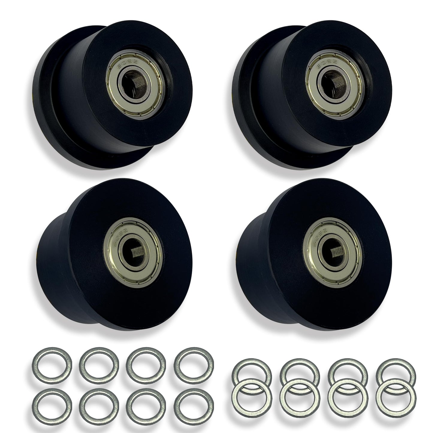 Upgraded Machined Wheels/Rollers Compatible with Total Gym,Replacement Parts for 1000,1100,1400,1500,1600,1700,1800,1900,Achiever,Force,Gold,Max,Platinum,Plus,Pro,Supra,Supreme,Ultima,Ultra,XLI,4Pcs