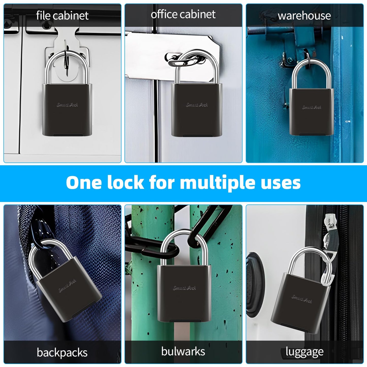 KENRONE Biometric Fingerprint Padlock, IP66 Waterproof Smart Gym Locker Lock for Athletes, Students, Swimmers, School Lockers, Swimming Pools & Sports Grounds