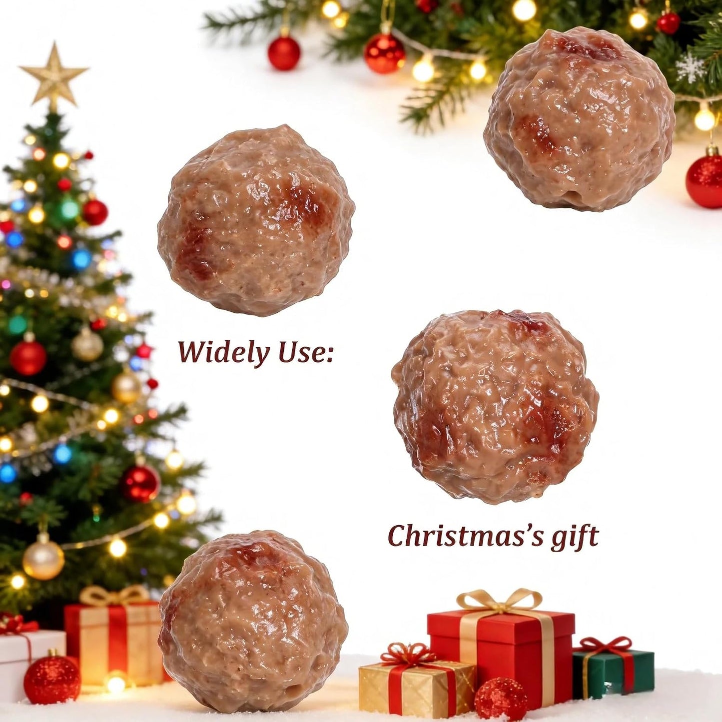 VOSCHOIX 16Pcs Realistic Artificial Meatballs, Simulated Beef Balls Beef Meatball Restaurant Prop PVC Realistic Food