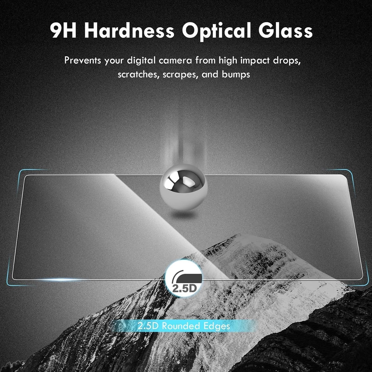 ZVE10 ZVE10 II/ZV-E10 0.25mm 9H 3 Packs Rieibi Screen Protector compatible with Sony Alpha II,Tempered Glass Film