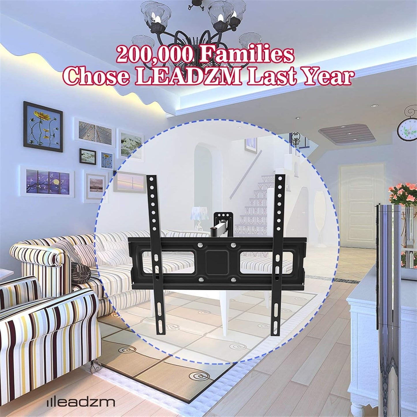 DESIGNSCAPE3D 32-65" 400 400, 35 -10~10 Adjustable TV Stand Mount, VESA * KG Capacity, Tilt