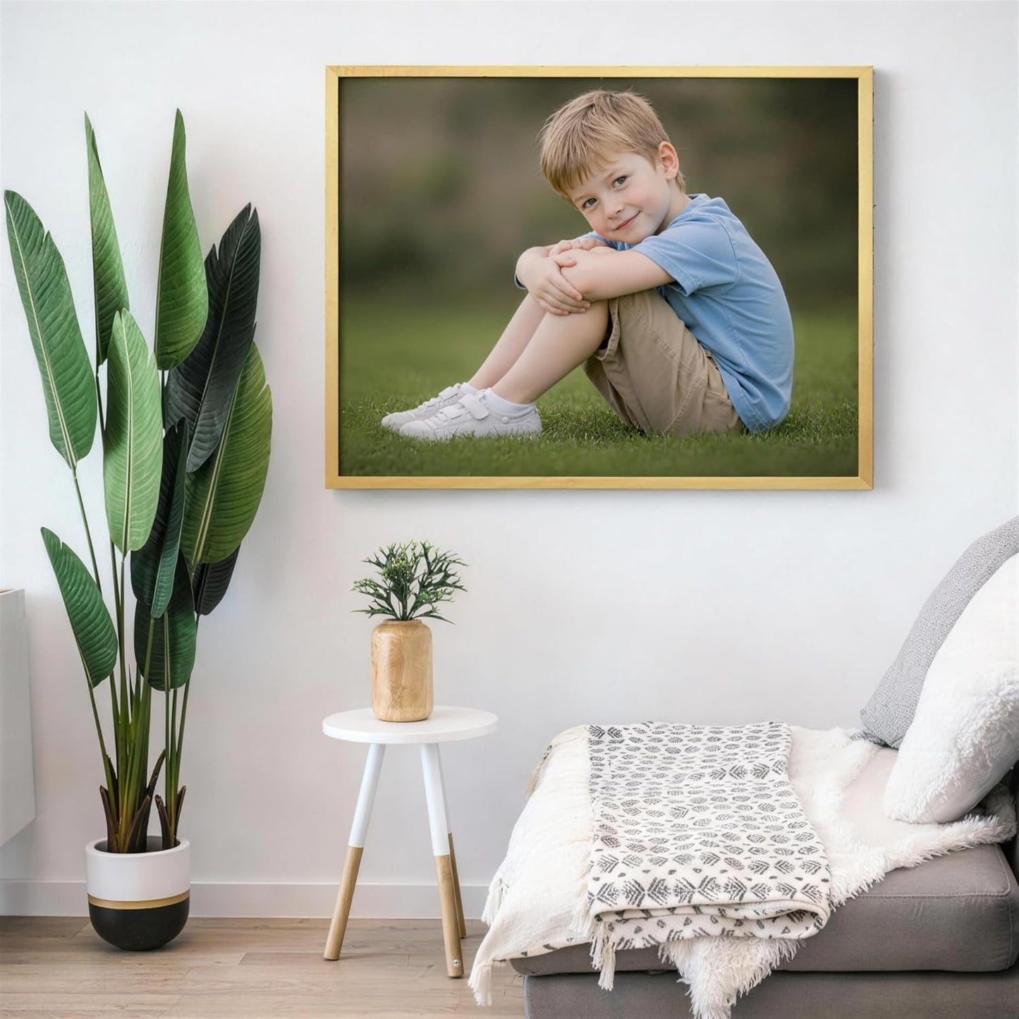 Skiennix Personalized Canvas Prints - Custom Photo Wall Art (Gold, 12x16) | Stunning Home Decor & Gifts