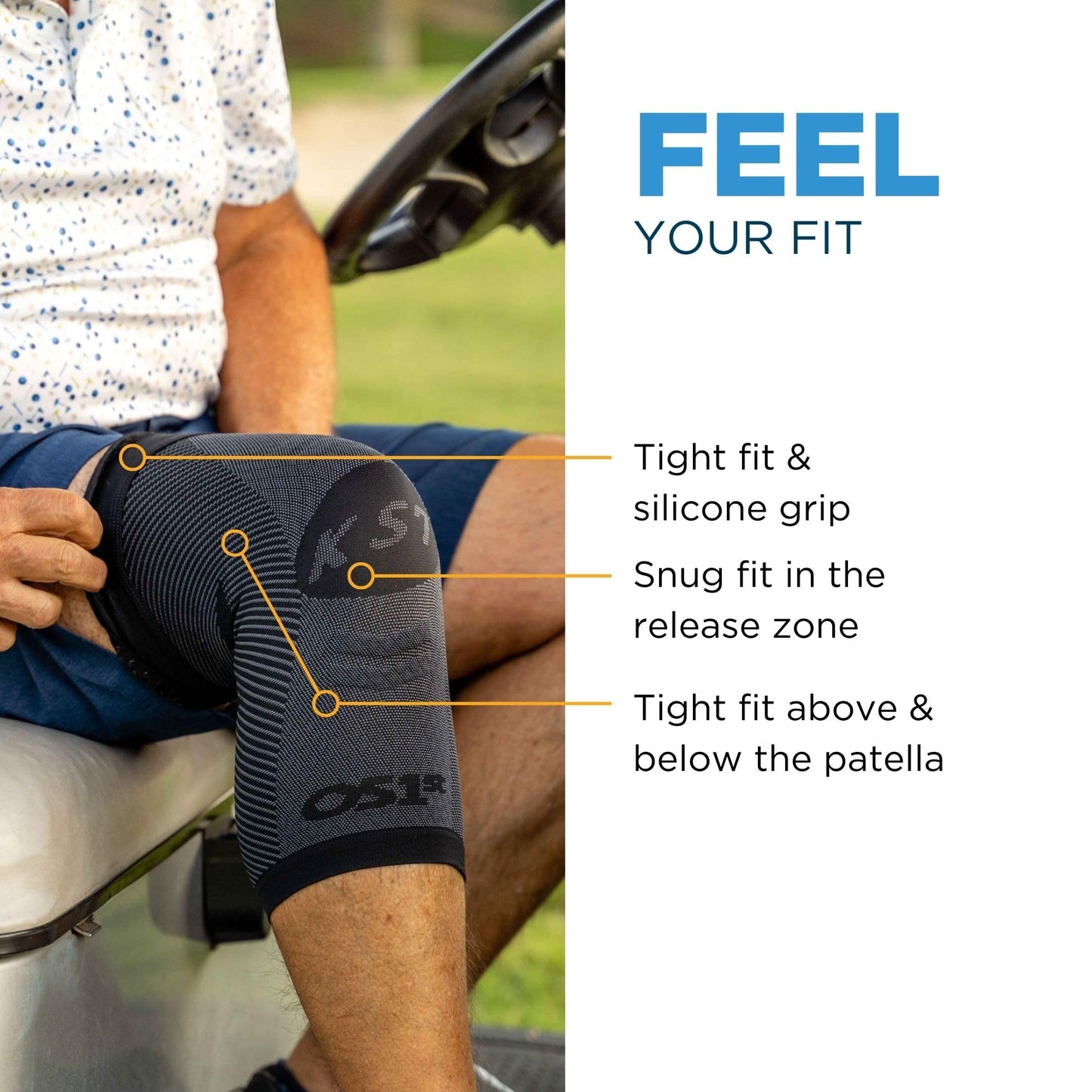 OrthoSleeve Compression Knee Brace, Knee Sleeve for ACL, MCL, Injury Recovery, Meniscus Tear, Pain, Aching Knees, Patellar Tendonitis & Arthritis Pain