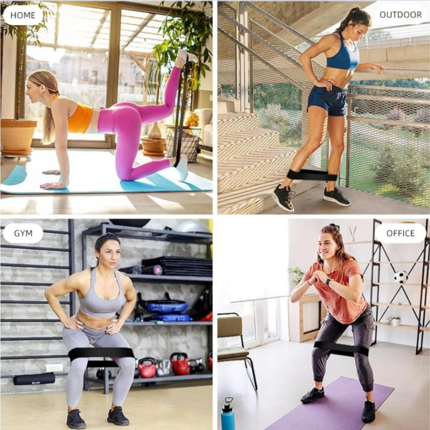 Ring Resistance Bands, X-Heavy Heavy Duty Resistance Ring Total Body Fitness Exercise Bands, A Must Have for Fitness Men and Women, Black 3 Pieces