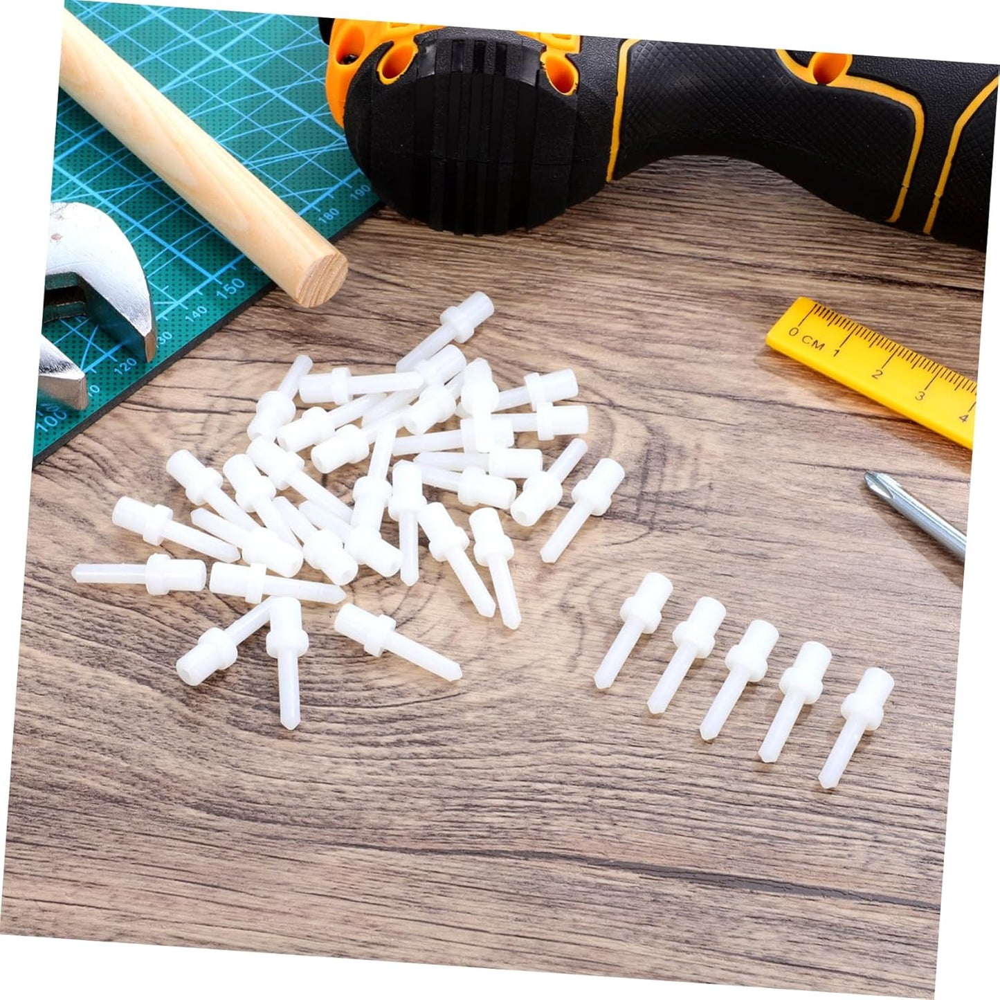 Skiennix 60Pcs Plastic Louver Pins Replacement Kit - Durable Telescopic Design for Plantation Shutters