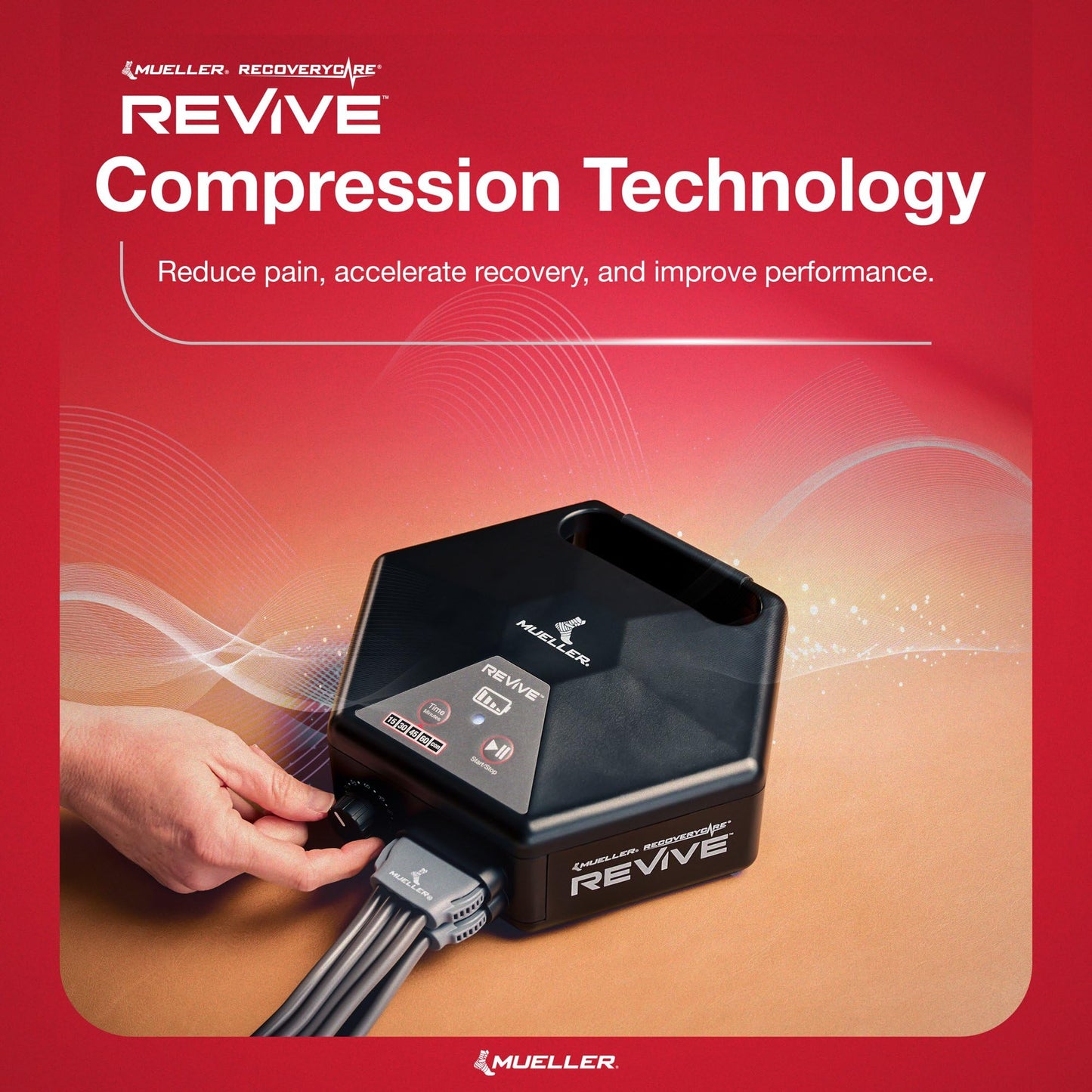 RecoveryCare Mueller REVIVE M2 Leg Compression Kit - Advanced Physical Therapy Equipment for Targeted Compression and Circulation Boost, Small