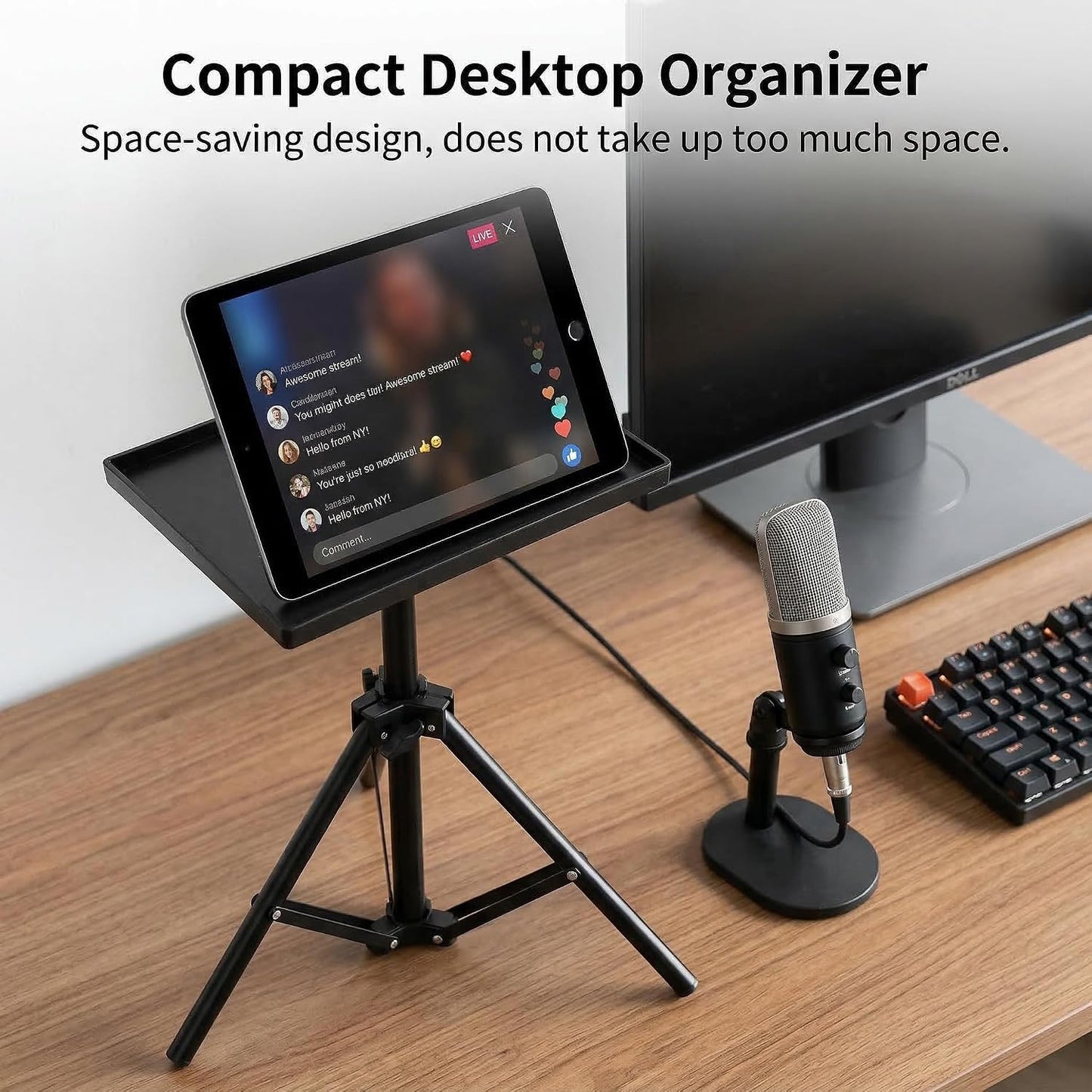 44. 88 Inch, 4.4lbs, 7.09 9.8) Veemoon Small Projector Stand Tripod with Tray, Adjustable Laptop Tripod Holder