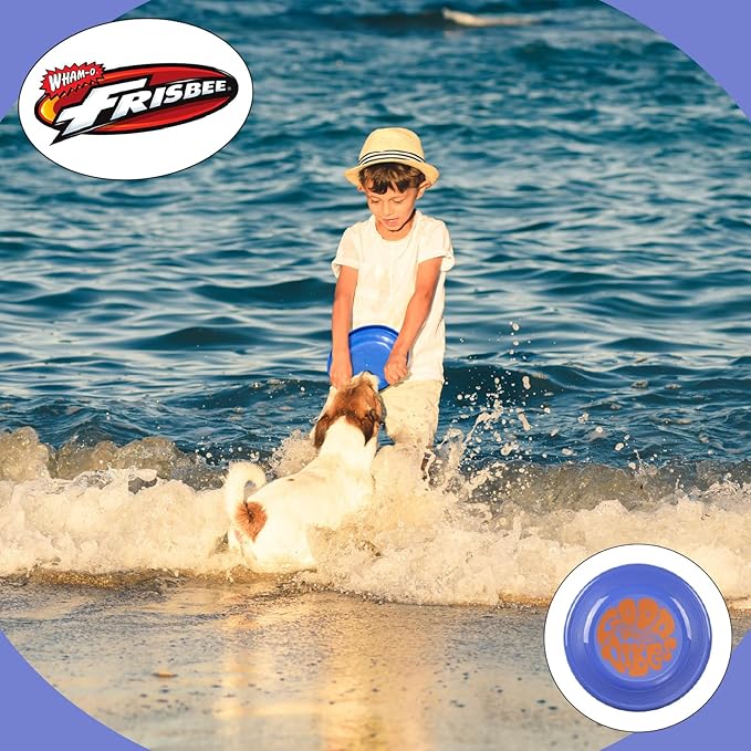 Wham-O Frisbee Fastback Flying Disc, 9.35 Inch Dog-Friendly Lightweight Sports Disc Toy for Outdoor Beach Backyard Games,Team Sports and Family Fun - 100g
