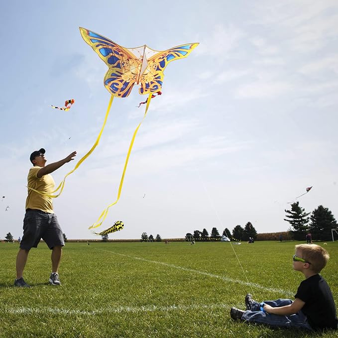 Mint's Colorful Life Butterfly Kite for Kids & Adults Easy to Fly, Large Single Line Kites with 300ft String Kite Handle
