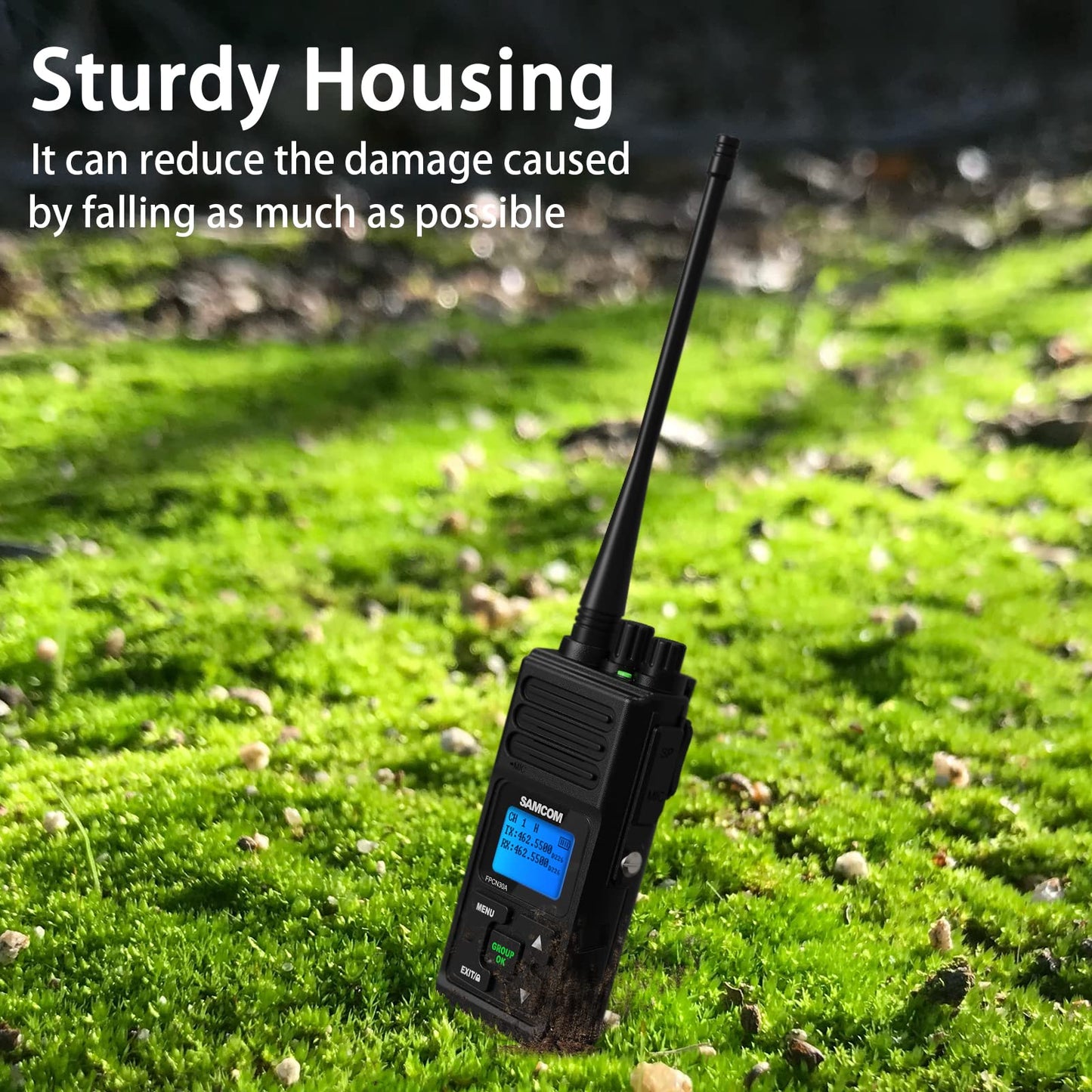 SAMCOM FPCN30A Two Way Radio Commercial with Gang Charger, Rechargeable 2 Way Radio,5W Walkie Talkie High Power, UHF Radios for Warehouse,Churches,Jobsite (6 Pcs Radio + Charger Gang)