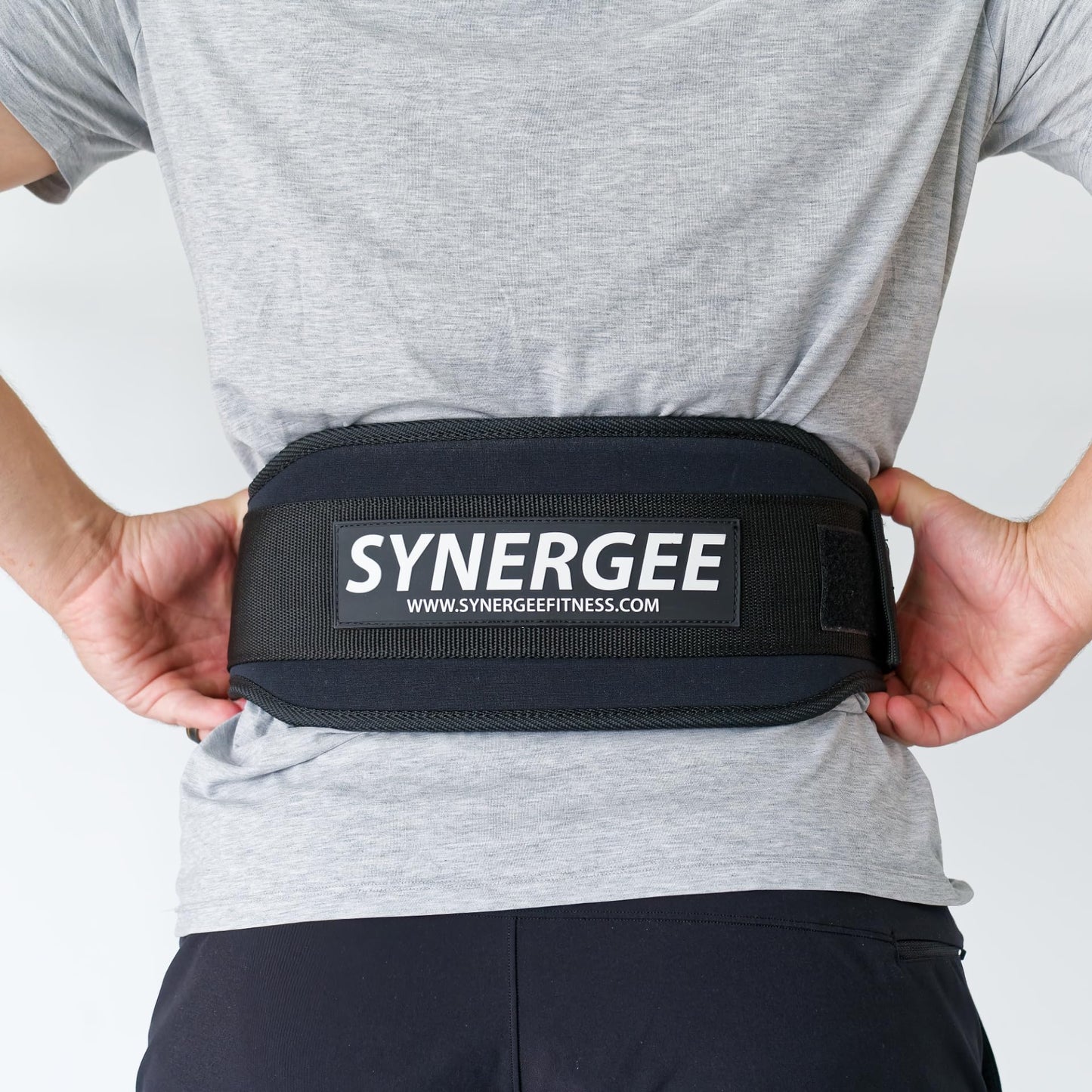 Synergee Weightlifting Belt 5” Padded Support for Squats Deadlifts Powerlifting & Cross Training - Small