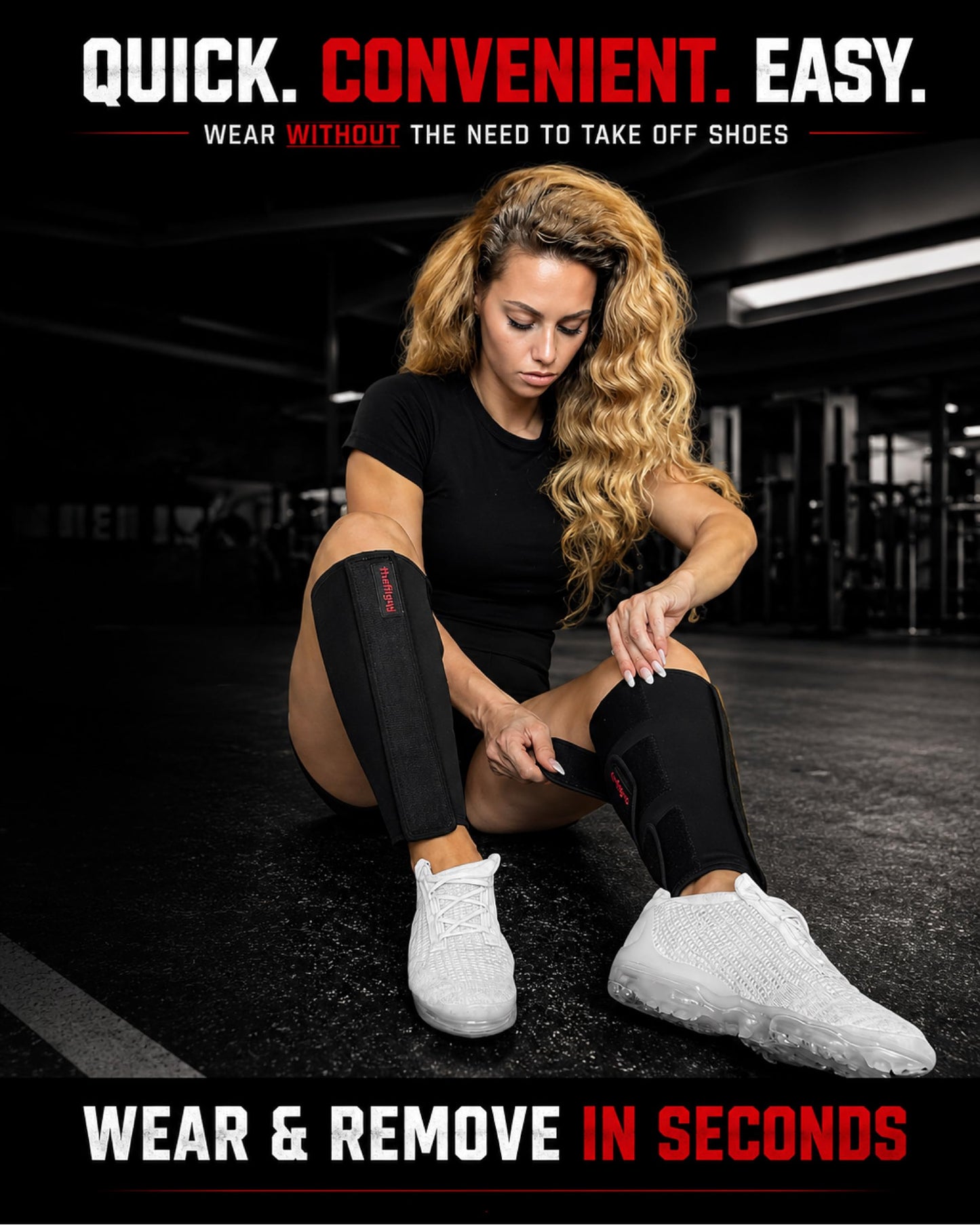THEFITGUY Ultra Weightlifting Shin Guards | 10mm Shock-Absorbing Front Projection | Detachable Straps | Easy On-Off | 2 Extra Straps Included | For Deadlifts, Snatches, Cleans, Cross-Training and More
