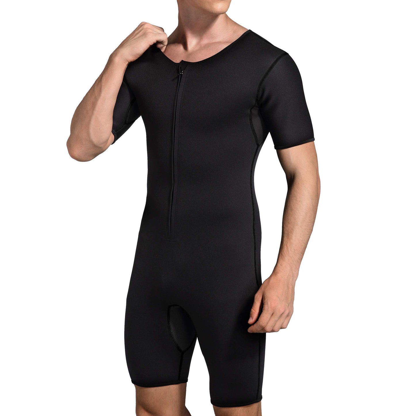 Bakerdani Men's Neoprene Waist Trainer Sauna Suit Body Shaper for Fitness Gym Exercise Training