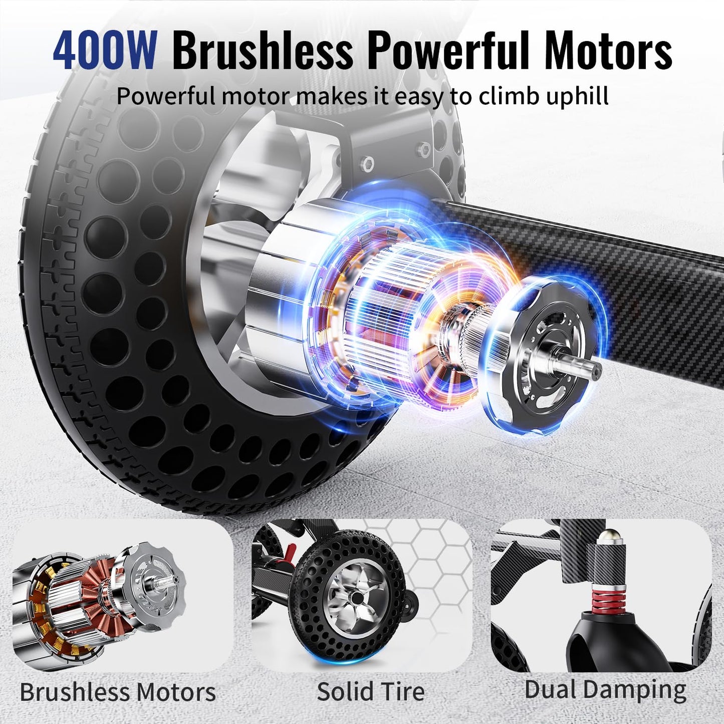 B10 Lightweight Electric Wheelchair for Adults Foldable with 90°-145° Back Adjustable, 15/30 Miles Portable Motorized Wheelchair with 400W Brushless Motors, Travel Powered Wheelchairs (Amp Hours, 12)