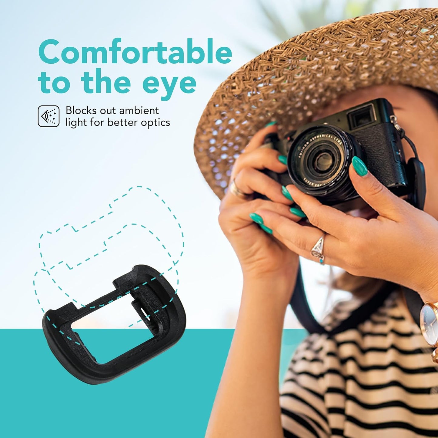 Foto&Tech 19 19 a7 a7S 1 Rubber Eyecup for DSLR Cameras, EP Eyecup Replacement, Hard Rubber Eyecup for Mirrorless